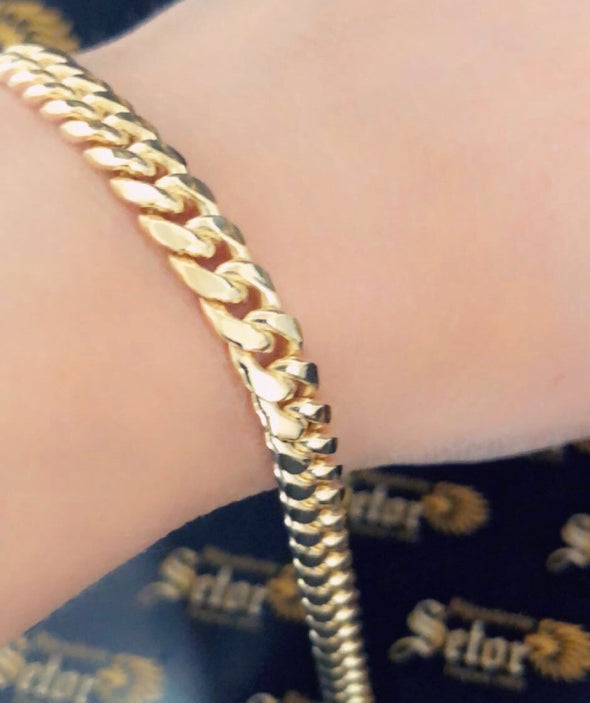 6mm Cuban link bracelet MB-19 - Bijouterie Setor