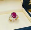 Bague ovale en diamant Rubis WDR038 - Bijouterie Setor