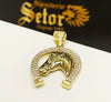 Green eye Horseshoe pendant P299 - Bijouterie Setor