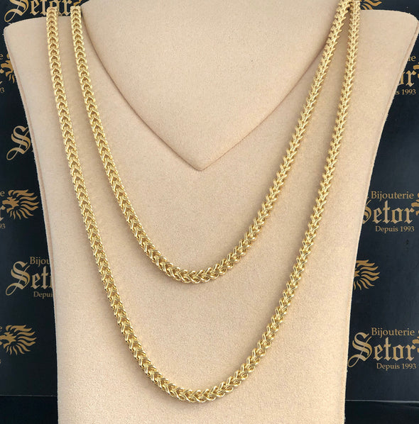 5mm High polished Franco chain MC021 - Bijouterie Setor