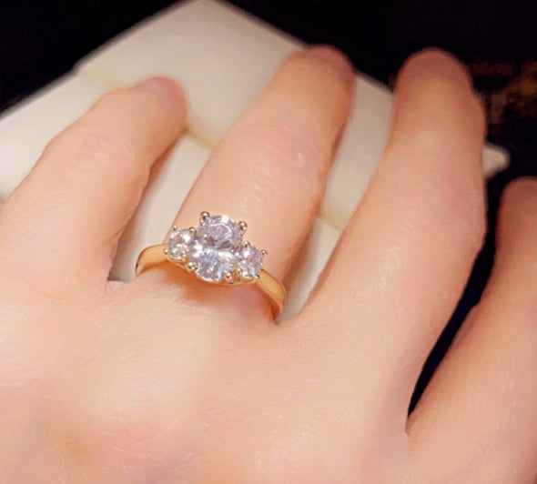 Trinity engagement ring ZER067 - Bijouterie Setor