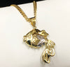 Gold fish pendant with movable tail - Bijouterie Setor