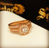 Roma rose gold diamond rings DWR024 - Bijouterie Setor