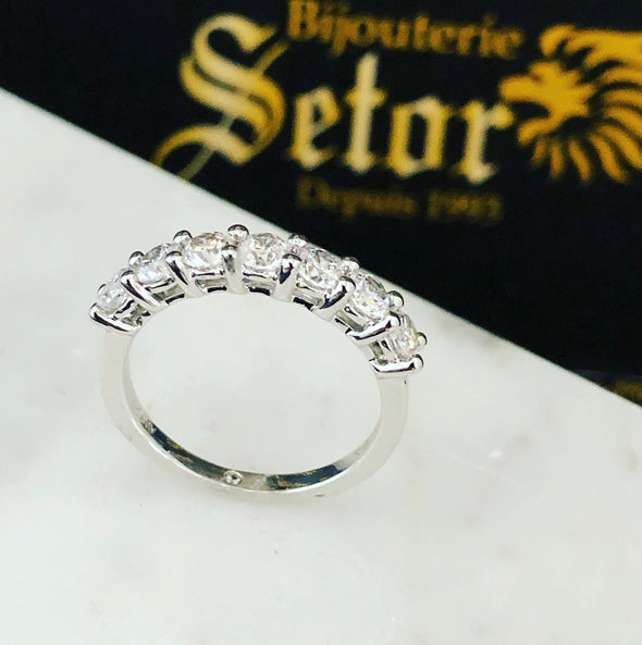 White gold semi eternity WEB033 - Bijouterie Setor