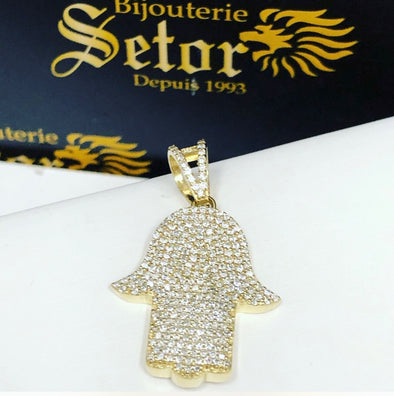 Hamsa diamond pendant DP028 - Bijouterie Setor