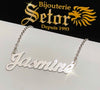 Collier nom en or blanc NC063 - Bijouterie Setor