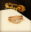 Aya rose gold diamond rings DWR023 - Bijouterie Setor