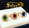 Oval gold ring WR148 - Bijouterie Setor