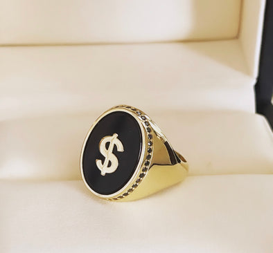 Onyx Dollar ring MR188 - Bijouterie Setor