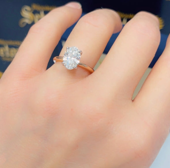 Rose gold solitaire ZER058 - Bijouterie Setor