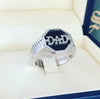 Dad white gold ring MR099 - Bijouterie Setor