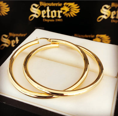 Nelly hoop earrings E107 - Bijouterie Setor