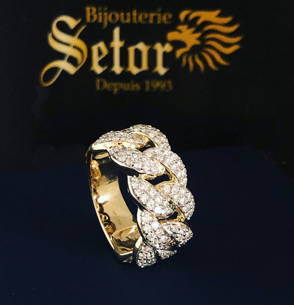 Bague de liaison en diamant cubain MDR010 - Bijouterie Setor