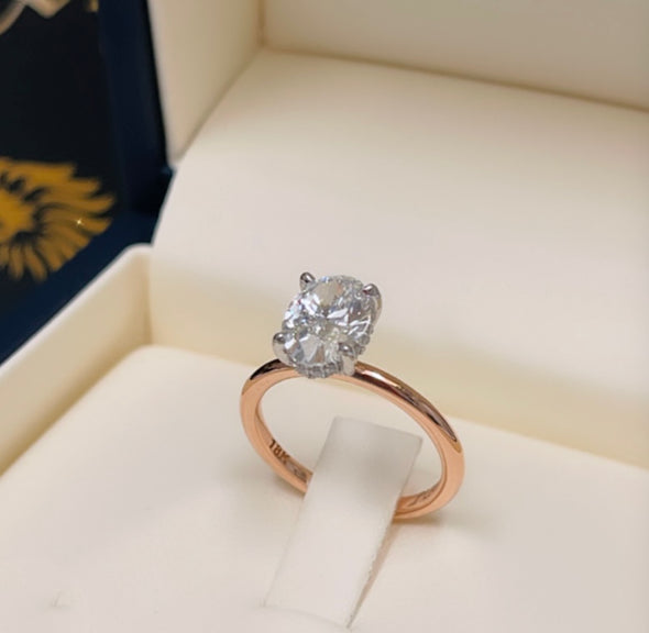 Rose gold solitaire ZER058 - Bijouterie Setor