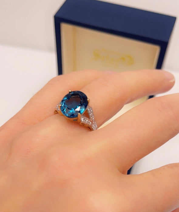 Blue Topaz ring WDR049 - Bijouterie Setor