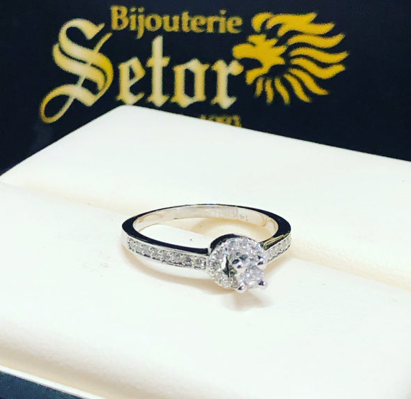 Bague Tracie en or blanc 14k ZER24 - Bijouterie Setor