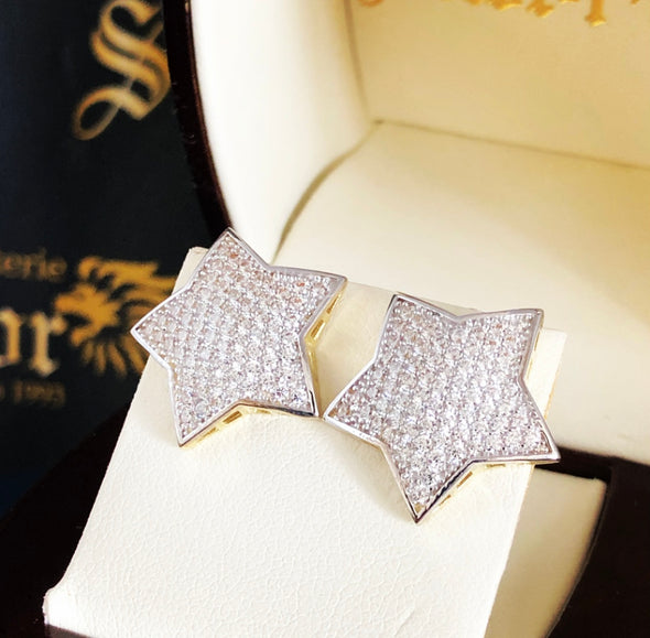 Star earrings E178 - Bijouterie Setor