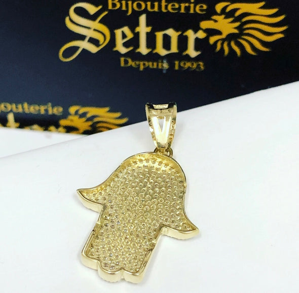 Hamsa diamond pendant DP028 - Bijouterie Setor