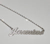 Collier nom en or blanc NC063 - Bijouterie Setor