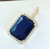 Sapphire blue pendant P263 - Bijouterie Setor