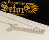 Collier nom en or blanc NC063 - Bijouterie Setor