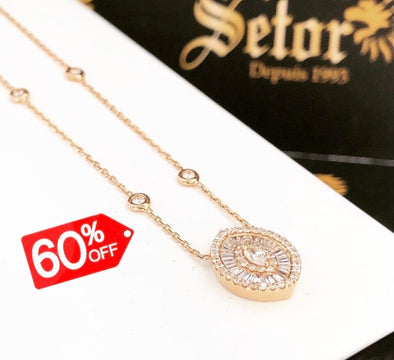 Vicky Rose gold diamond necklace DN021 - Bijouterie Setor