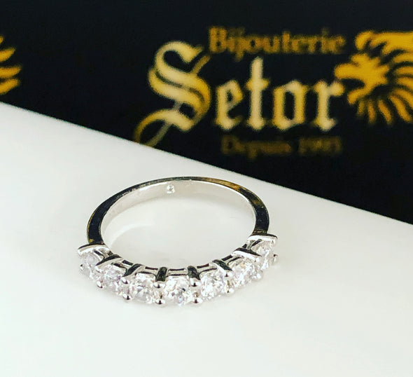 White gold semi eternity WEB033 - Bijouterie Setor