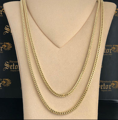 4.5mm High polished Franco chain MC023 - Bijouterie Setor